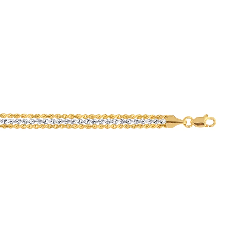 Best bangle bracelets with infinity symbols for a timeless and meaningful design-10K Gold Rope Bracelet