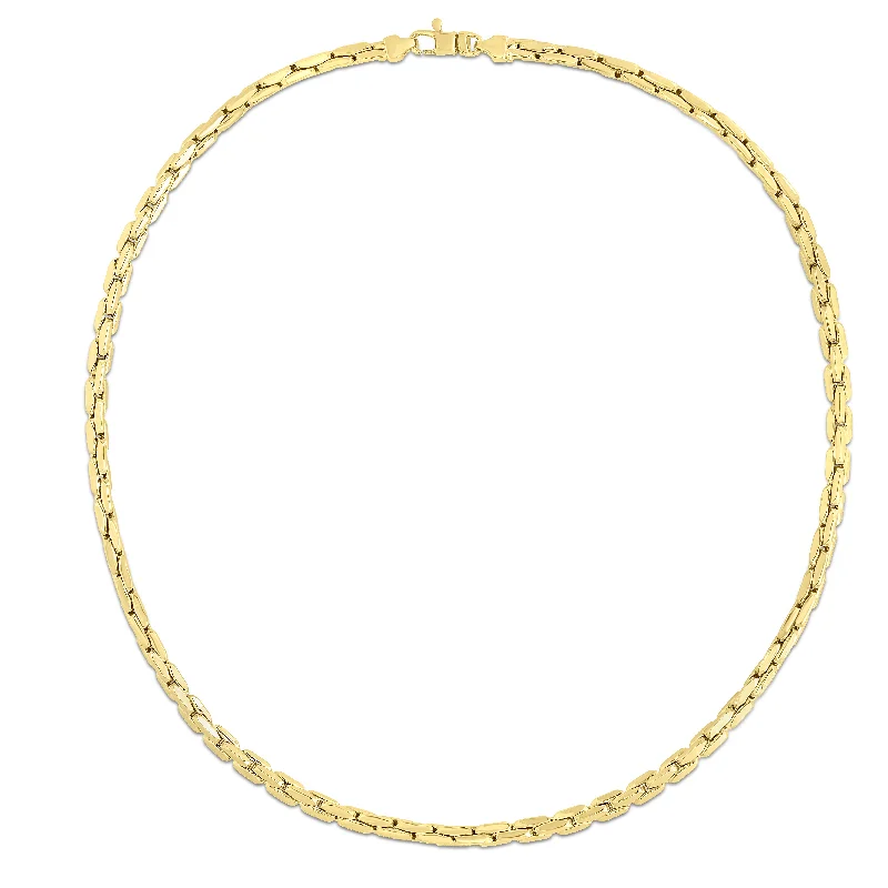 Simple bangle bracelets with open designs for a trendy and minimalist style-14K Gold Compressed Cable Link Bracelet