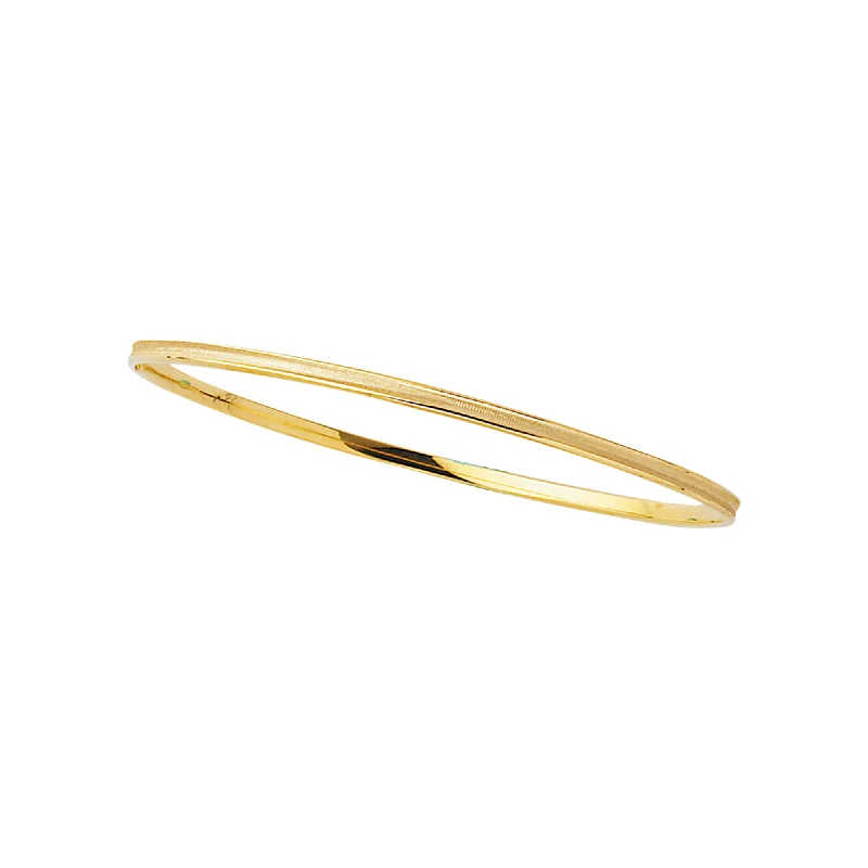 Elegant bangle bracelets with diamonds for a luxurious and sparkling accessory-14K Gold Concave Bangle