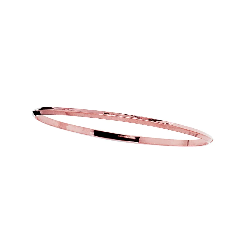 Stainless steel bangle bracelets with polished finishes for a sleek and durable design-14K Gold Knife Edge Bangle