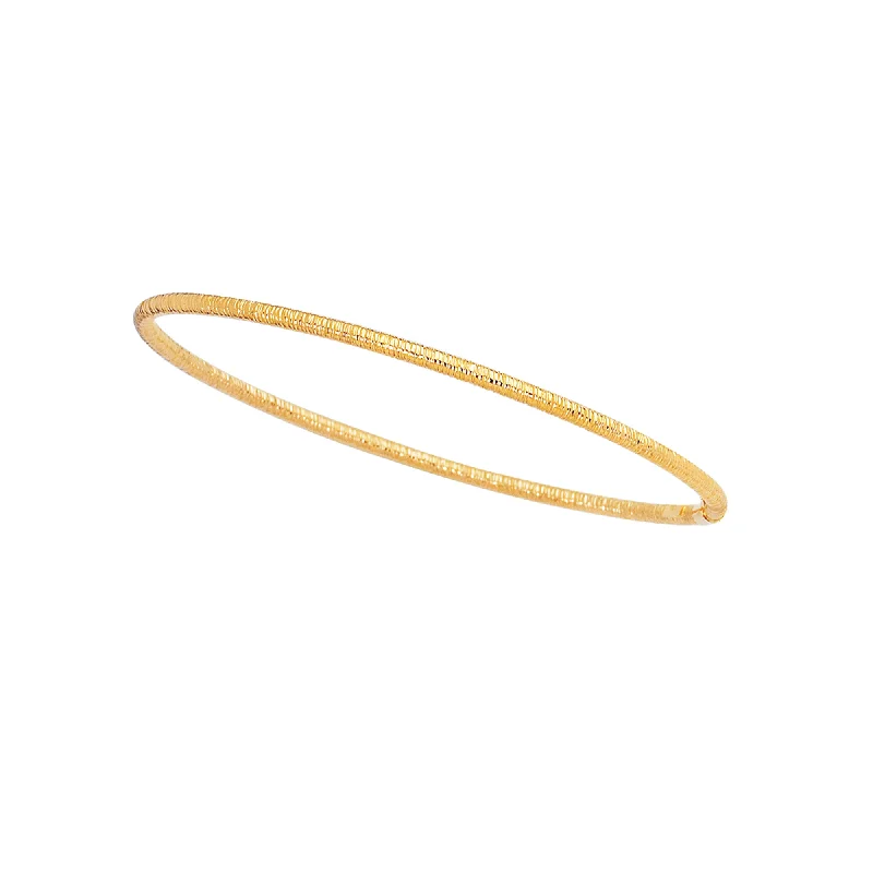 Best silver bangle bracelets with intricate detailing for a timeless and sophisticated style-14K Gold Textured Bangle