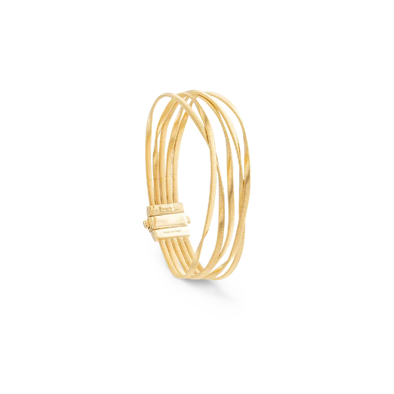 Best silver bangle bracelets with intricate detailing for a timeless and sophisticated style-Marrakech 5 Strand Gold Bracelet