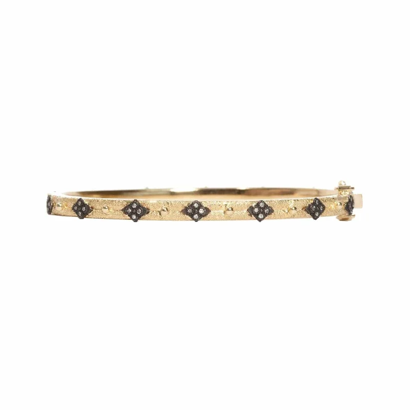 Best bangle bracelets with stacked designs for a trendy and fashionable look-Old World Crivelli Stackable Bangle with Diamonds