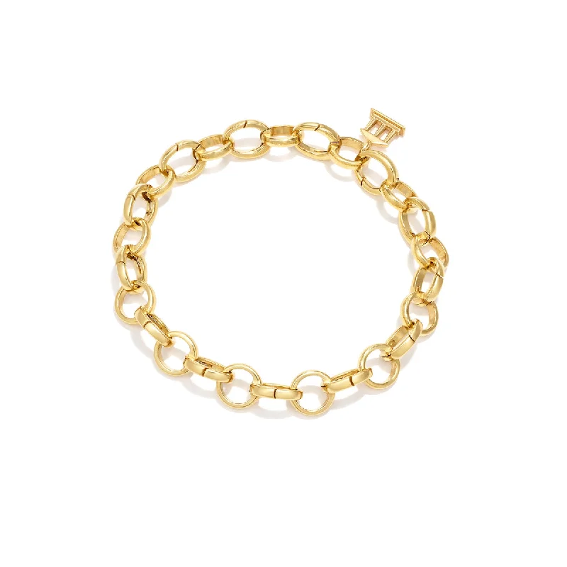 Best bangle bracelets for women with elegant gold designs for every occasion-18K Temple Charm Bracelet