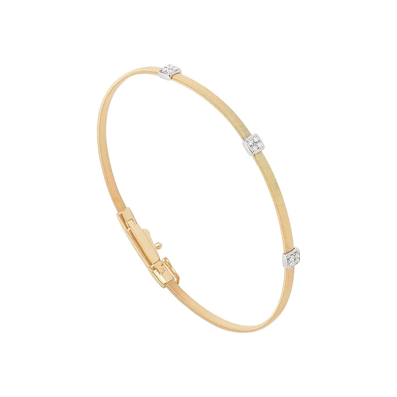 Best bangle bracelets with solid gold for an elegant and luxurious design-Masai Diamond Bracelet