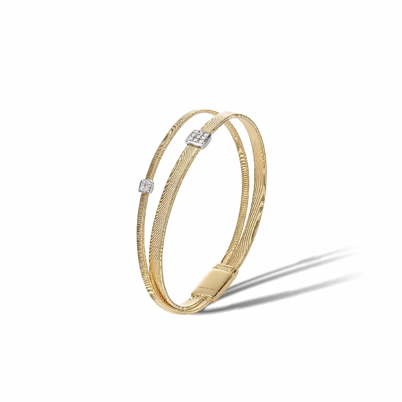 Elegant bangle bracelets with diamond-shaped stones for a sophisticated look-Diamond Masai Bracelet