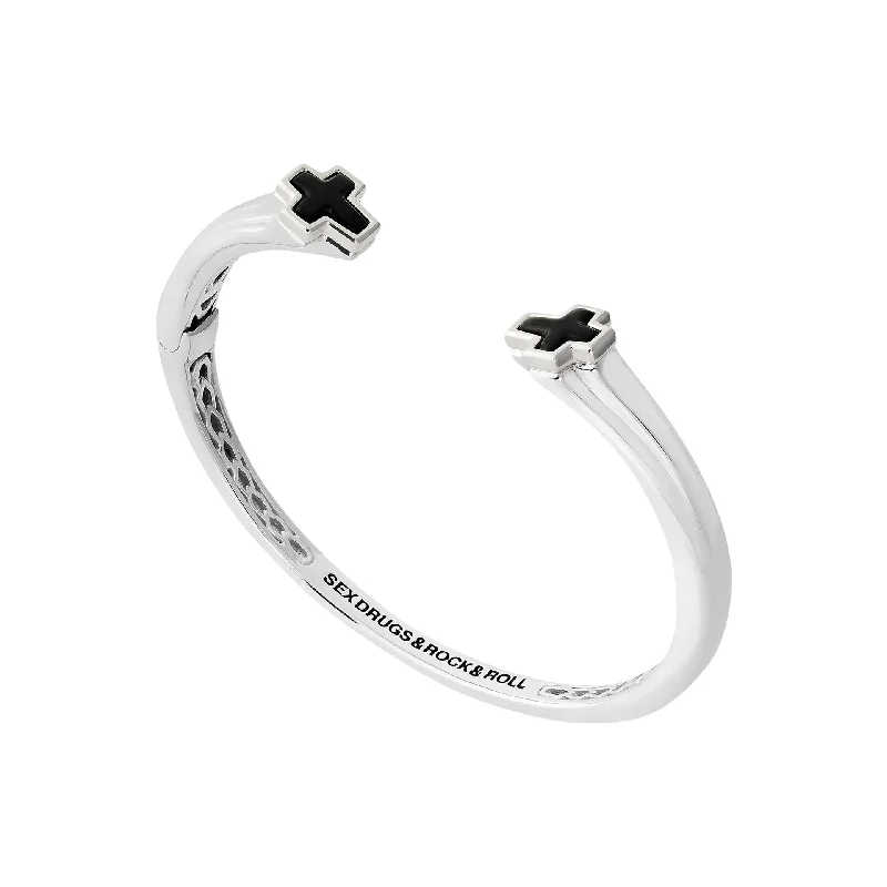 Elegant bangle bracelets with diamond-shaped stones for a sophisticated look-Sex & Drugs & Rock & Roll Cuff Bracelet