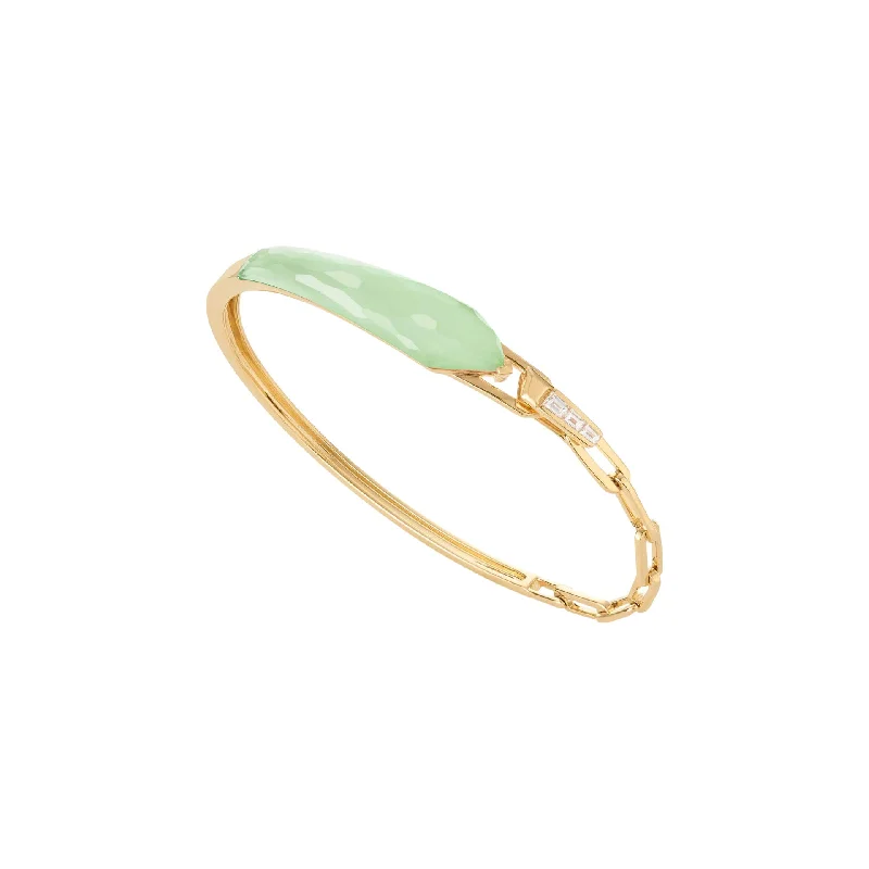 Stainless steel bangle bracelets with polished finishes for a sleek and durable design-Crystal Haze Shard Slimline Linked Bracelet in Chrysolemon