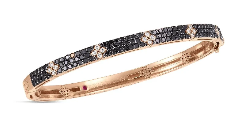 Classic bangle bracelets with pearl embellishments for a feminine and classic touch-Black Diamond Love in Verona Bangle