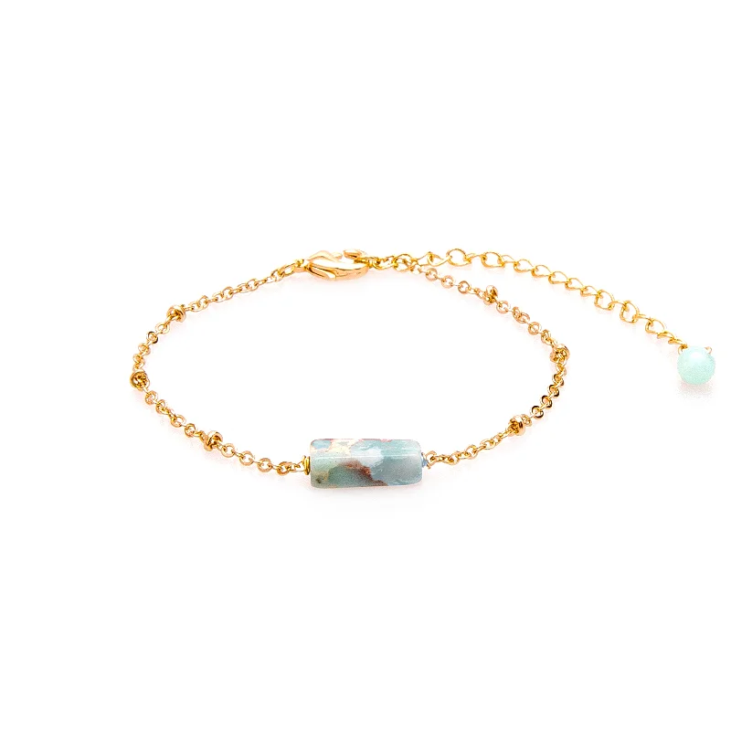 Traditional gold bangle bracelets with a smooth finish for a classic look-African Jasper Bracelet