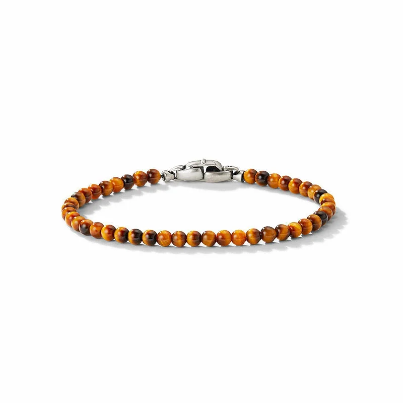 Gold bangle bracelets for women with a minimalist and sleek design-Spiritual Bead Bracelet in Tiger's Eye