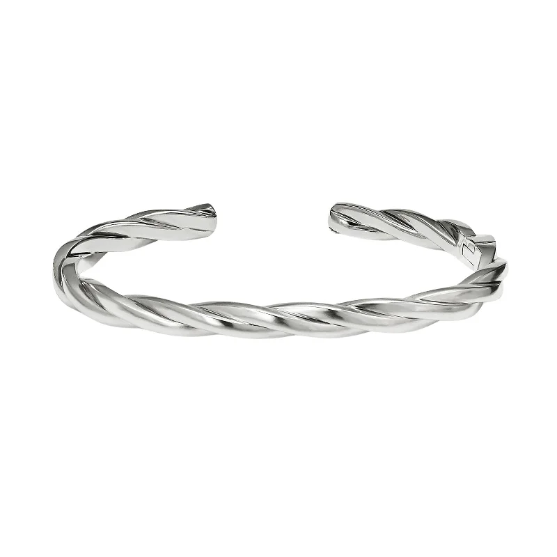 Best bangle bracelets with stacked designs for a trendy and fashionable look-DY Helios Cuff Bracelet