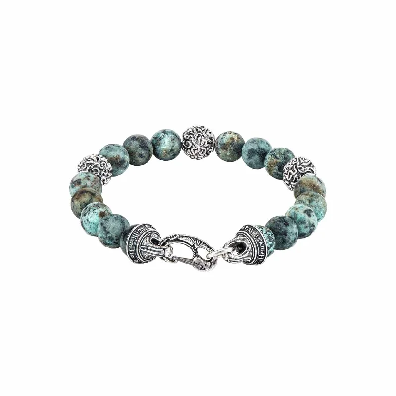 Best bangle bracelets with vibrant stones for a rich and colorful appearance-The Verdigris Bracelet