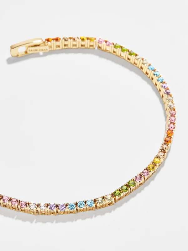 Classic bangle bracelets with clean lines for an elegant and versatile accessory-Bennett Tennis Bracelet - Multi