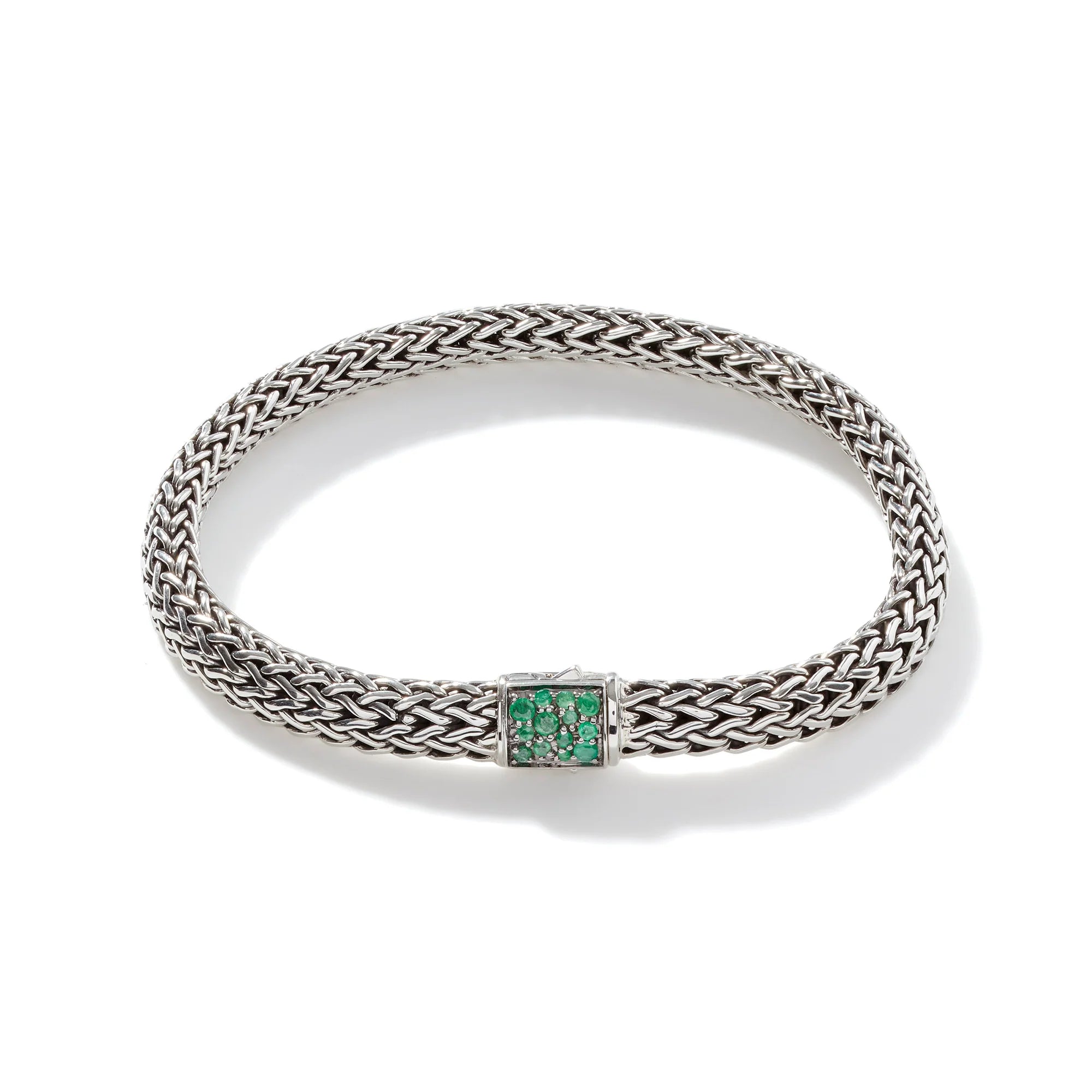 Best bangle bracelets with crystal accents for added sparkle and glamour-Birthstone Reversible Bracelet - Emerald & Black Sapphire