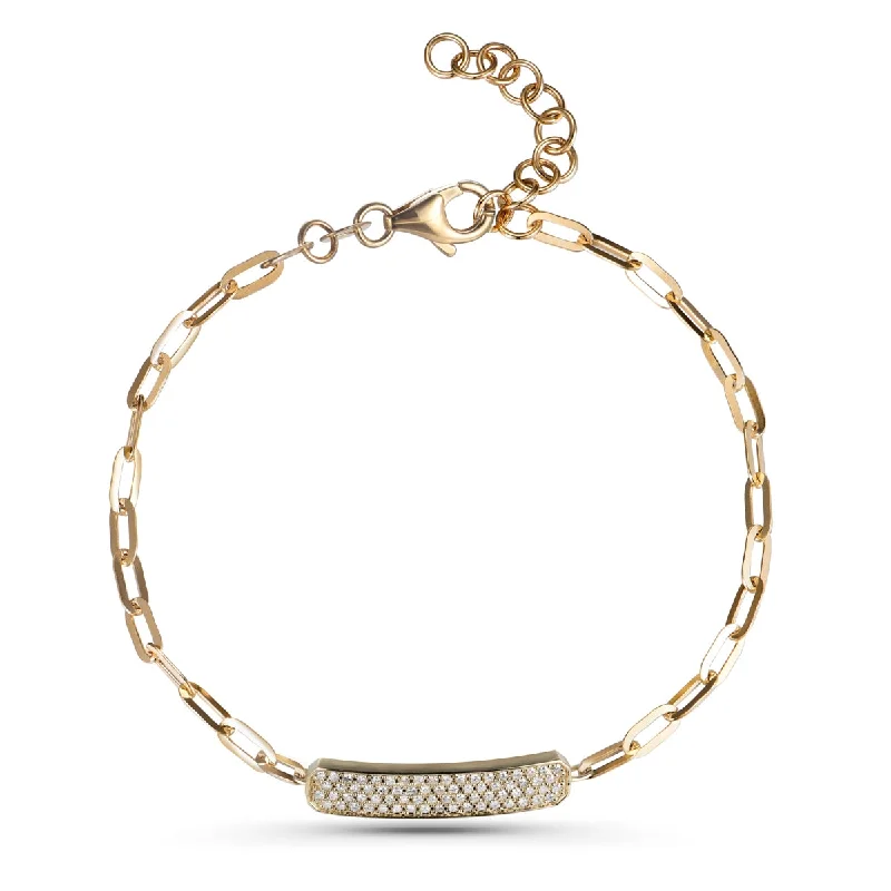 Bold bangle bracelets with textured finishes for a dynamic and modern style-Diamond Tag Bracelet