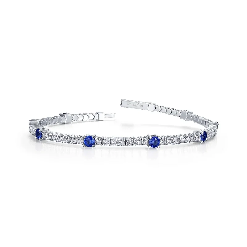 Best bangle bracelets with braided designs for a textured and sophisticated look-Flexible Sapphire Bracelet in Sterling Silver