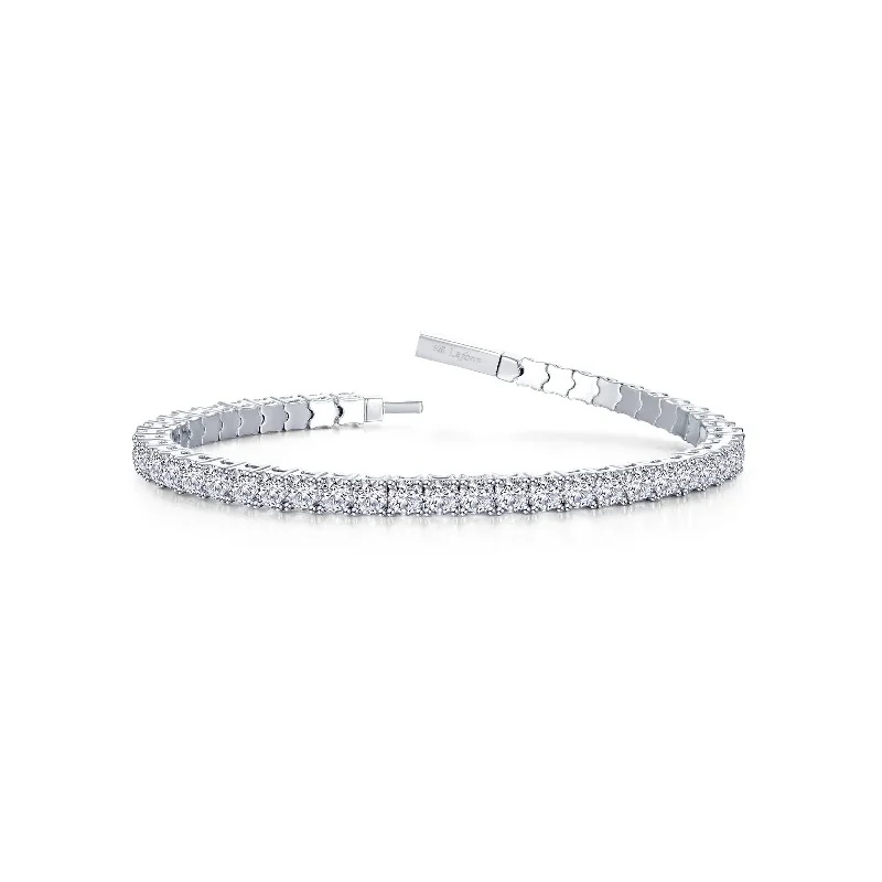 Best bangle bracelets with stacked designs for a trendy and fashionable look-Flexible Tennis Bracelet in Sterling Silver