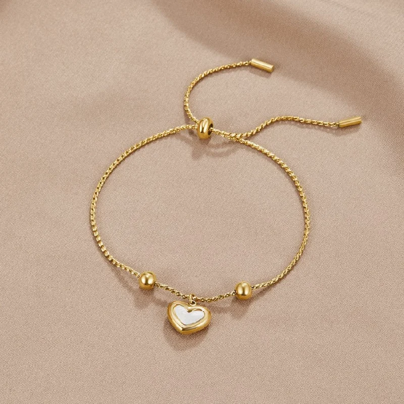 Best bangle bracelets with infinity symbols for a timeless and meaningful design-Forever Love Heart Bracelet