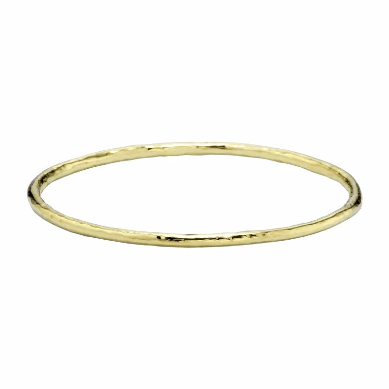 Best bangle bracelets with clear acrylic for a modern, transparent design-Small Hammered Bangle