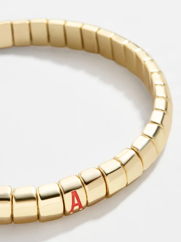 Lightweight bangle bracelets with subtle shimmer for an understated yet elegant look-Hannah Initial Pisa Bracelet - Gold