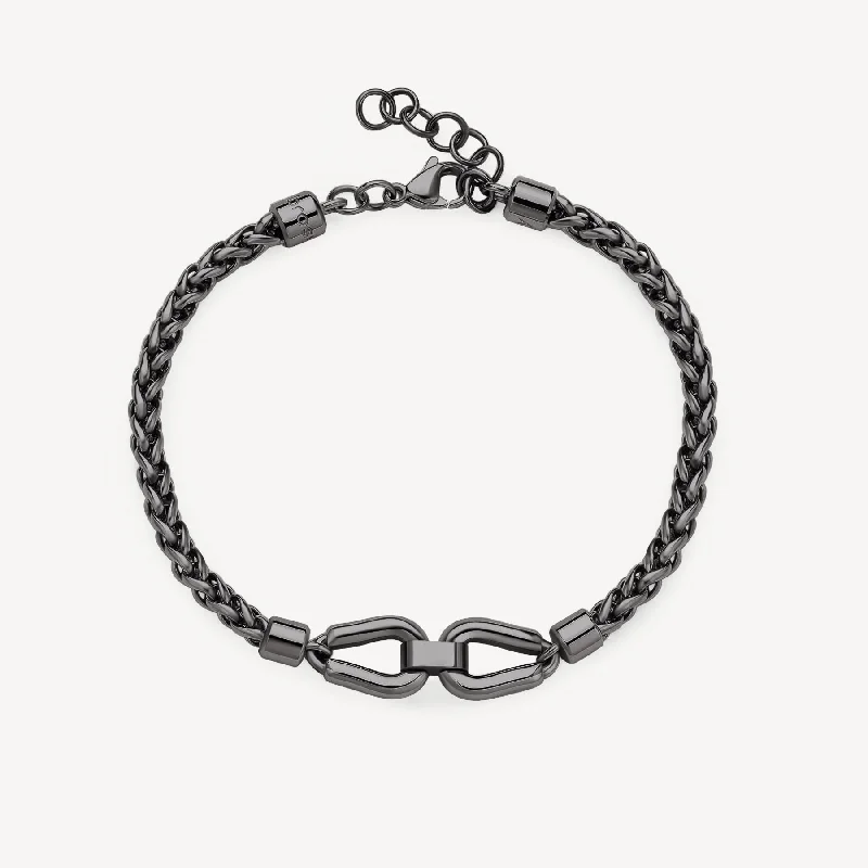 Luxury bangle bracelets with diamond accents for a sparkling, high-end accessory-Knocker Bracelet in Ruthenium Plated Stainless Steel