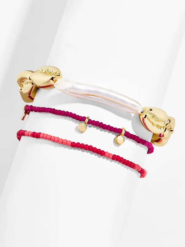 Best bangle bracelets with stacked designs for a trendy and fashionable look-Leliana Bracelet - Red