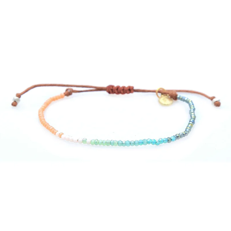 Chunky bangle bracelets with multicolored gemstones for a vibrant and playful appearance-"Live by the Sun, Love by the Moon" Goddess Bracelet