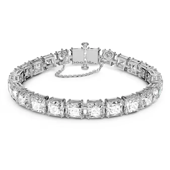 Best bangle bracelets with heart-shaped charms for a romantic and sweet touch-Matrix Tennis Bracelet