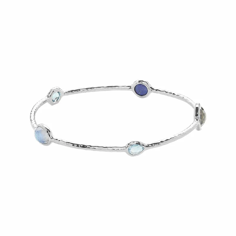 Best bangle bracelets with stacked designs for a trendy and fashionable look-5-Stone Bangle in Eclipse