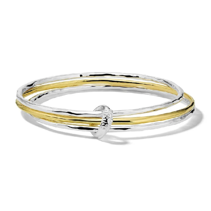 Best bangle bracelets with gold-filled material for an affordable luxury option-Chimera Classico Mixed Texture Bangle Set