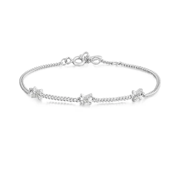 Best bangle bracelets with infinity symbols for a design full of meaning and charm-Silver Cross Station Bracelet