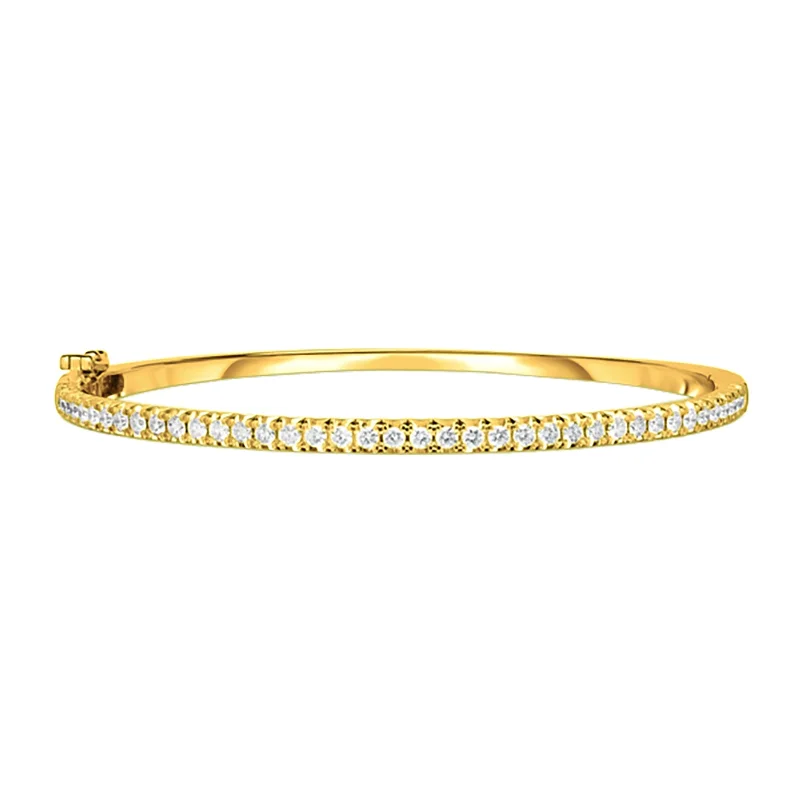 Best bangle bracelets with clear acrylic for a modern, transparent design-Diamond Bangle