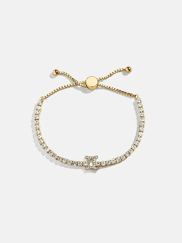 Stainless steel bangle bracelets with polished finishes for a sleek and durable design-Zodiac Tennis Bracelet - Gemini