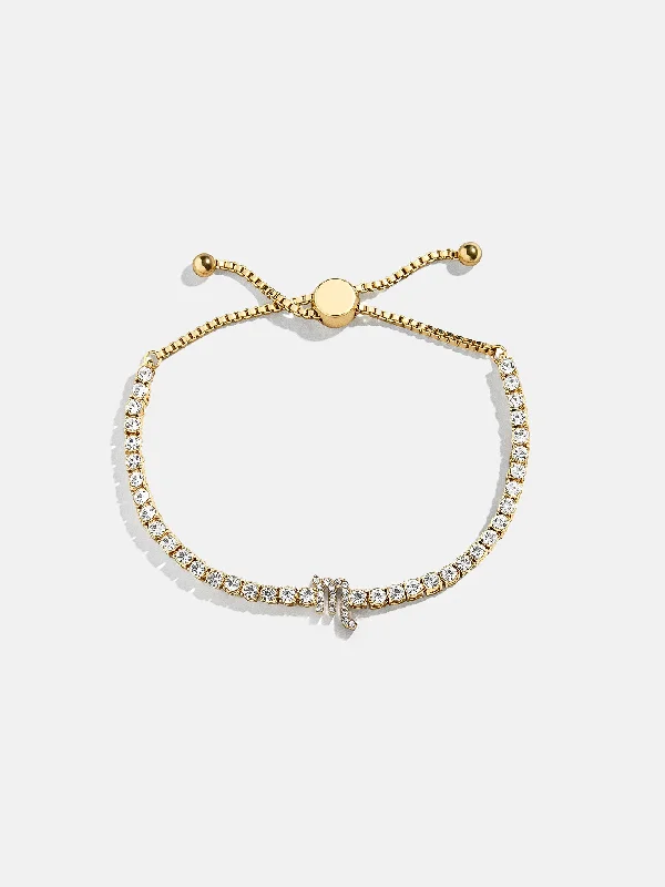 Best bangle bracelets for stacking with delicate and thin designs for layering-Zodiac Tennis Bracelet - Scorpio